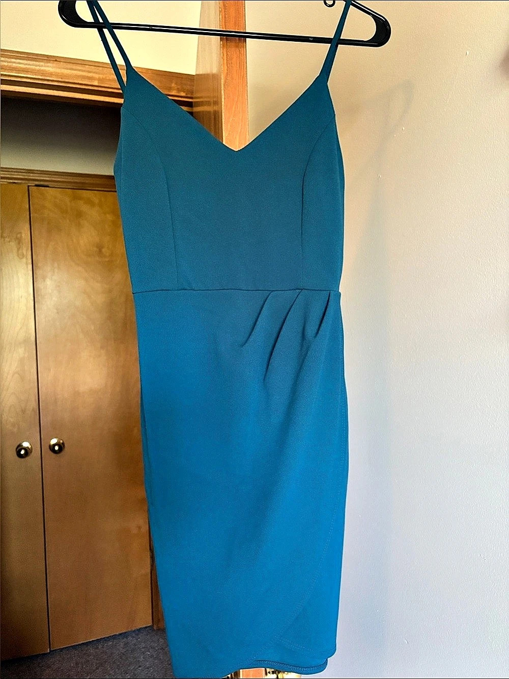 Blue Spaghetti Strap Dress